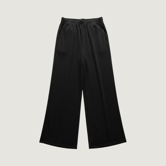 Slinky Brand Pants - Minimalist Wide Leg Pants Slinky Brand XL Black Travel Flowy Drape USA Palazzo